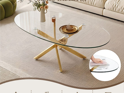 Oval Coffee Table For Living Room - Gold