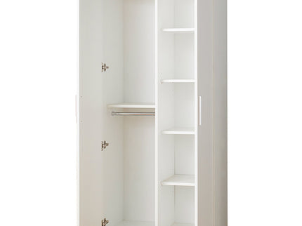 Viviane - Closet With Hanging Bars And 5 Shelves - White