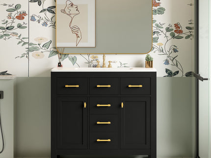 Bathroom Vanity With Sink Combo Set, Modern Bathroom Cabinet With 4 Drawers