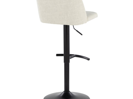 Toriano - Contemporary Adjustable Barstool Swivel With Rounded T Footrest (Set of 2)