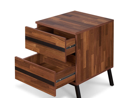 Karine - Accent Table - Black / Walnut