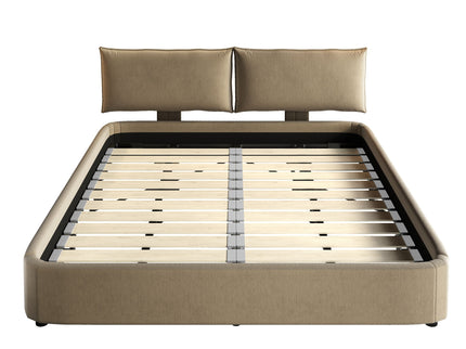 Cloud Bed Frame With Oversized Padded Movable Headboard