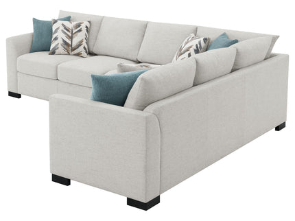 Radison - Upholstered Sectional Sofa With Hidden Sleeper - Greige