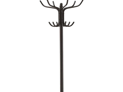12 Hook Coat Rack With Umbrella Holder - Black