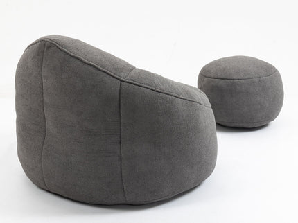 Bedding Bean Bag Sofa Chair High Pressure Foam With Footrest