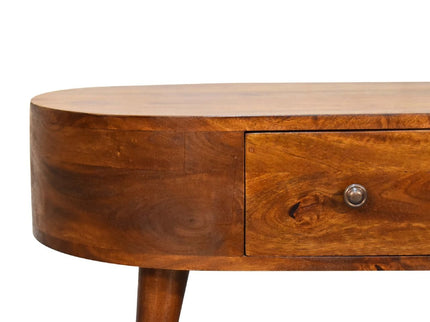 Mini Rounded Coffee Table - Chestnut