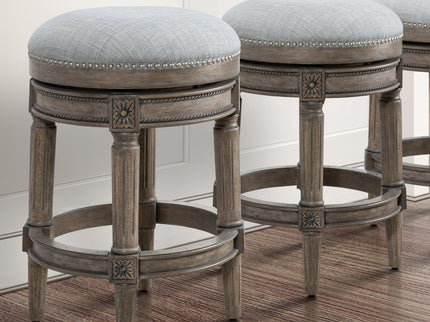 Rustic Elegance Backless Swivel Stool