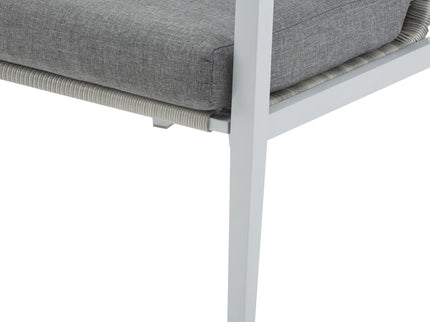 Modern Lounge Chair With Rope Accents And Cushions