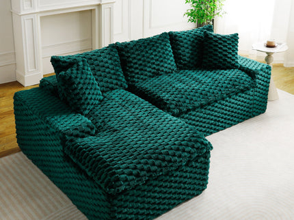 Modular Sofa, Convertible Twin Seat With Chaise Lounge