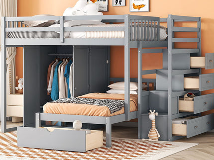Bunk Bed With Wardrobe, Drawers