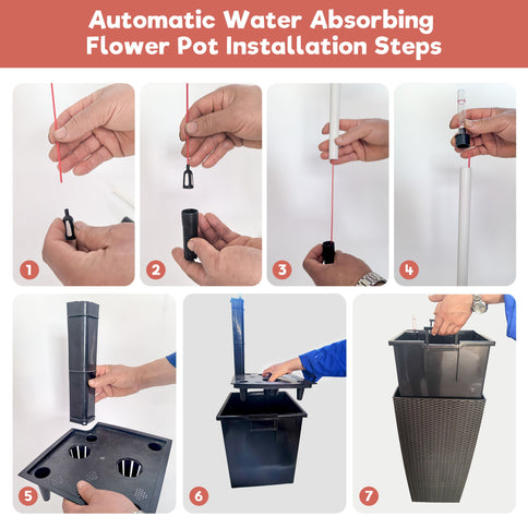 Indoor Outdoor Planter With Automatic Watering System