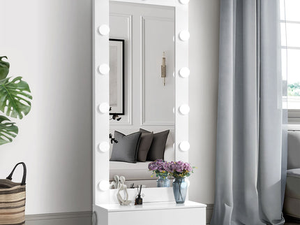 Elisa - Narrow Tall Mirror With Speaker And Drawer