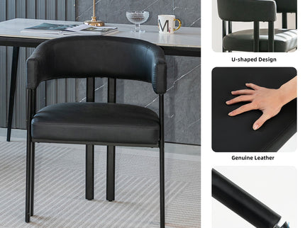 Modern Dining Upholstered Barrel Chair With Curved Back And Armrests