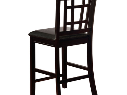 Danford - 5 Piece Counter Height Dining Set With Upholstered Stools - Espresso
