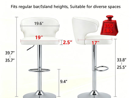 Adjustable Swivel Bar Chair With Ergonomic High Back Design