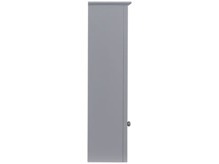 Bathroom Vanity With Top Sink, Freestanding Storage Cabinet With 2 Doors And 3 Drawers, Mirror Cabinet Included - Gray