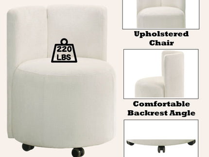 Side Chair With Swivel (Set of 2) - White