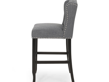 Vienna - Contemporary Fabric Tufted Wingback Counter Stools (Set of 2)