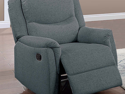Manual Recliner With Upholstered Seat And Backrest Supportive Headrest