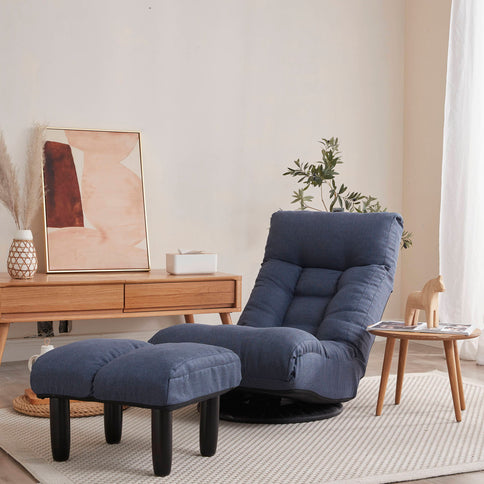Adjustable Japanese Reclining Floor Chair Sofa With Metal Frame For Living Room