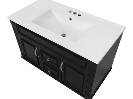 French Simple Style Wall Mounted Bathroom Cabinet With Sink