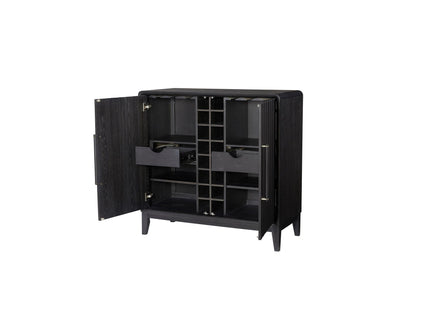 Ample Storage Bar Cabinet - Peppercorn