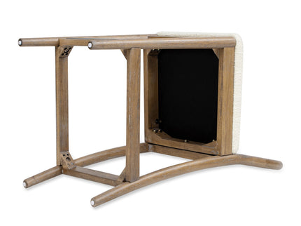 Leon - Arched Back & Upholstered Counter Stool (Set of 2) - Ivory White