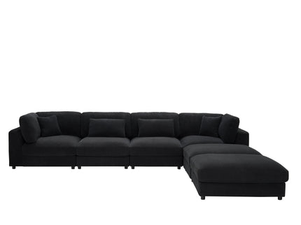 Upholstered Modular Sectional & Custom Configuration And Toss Pillows