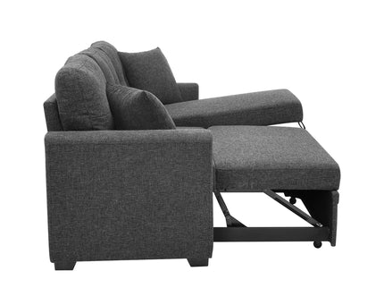 Upholstered Sectional With Pull Out Bed And Chaise Storage