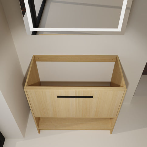 Modern Freestanding Bathroom Vanity With 2 Doors