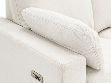 Power Recliner Sectional Sofa Home Theater Reclining Sofa With Two USB Ports, Two Storage Drawers For Living Room