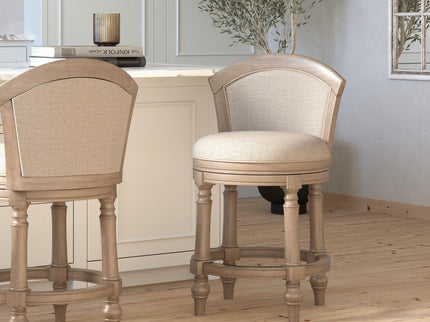 Barrel Back Stool With Swivel
