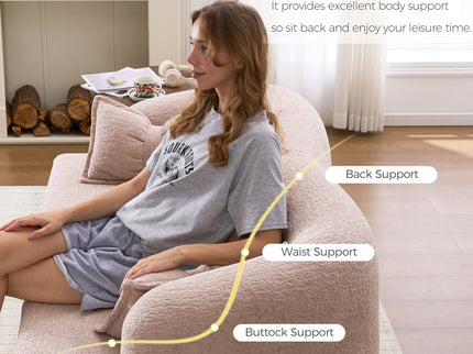 Foldable Sofa Bed, Boneless Couch Convertible Sleeper With 4 Pillows
