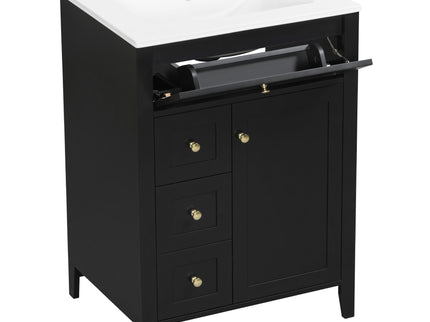 Modern Black Bathroom Vanity With Sink