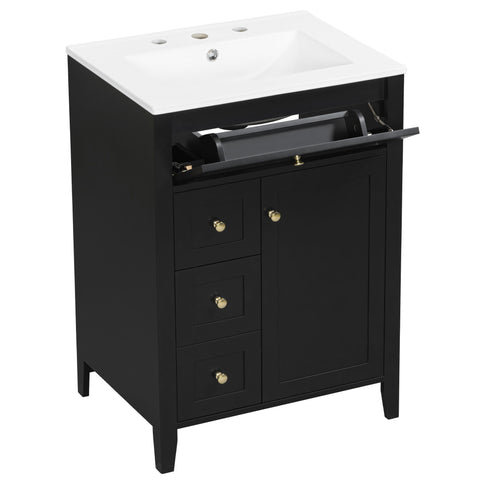 Modern Black Bathroom Vanity With Sink