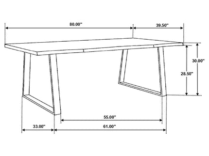 Wobegon - Rectangular Dining Table - Gray