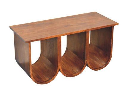 Triple Open Style Coffee Table - Beige / Brown