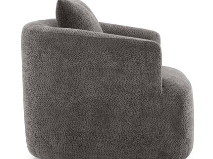 360° Swivel Barrel Sofa Chair With Throw Pillow, Upholstered Accent Chair