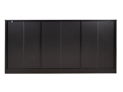 Large Fluted Buffet Sideboard, Wine Bar Storage Cabinet With 6 Doors & 2 Drawers