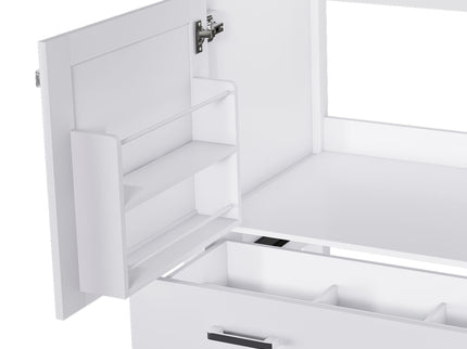 42" Bathroom Vanity Base With Doors And Drawer - White