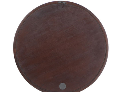 Circle Wall Mirror With Wooden Frame, Wall Mirror For Living Room