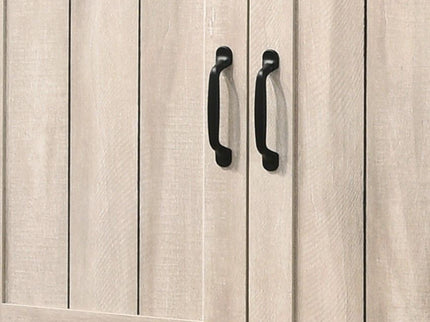 Corby - Oak Finish 3 - Door Shoe Cabinet - Dusty Gray