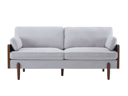 Mid Century Moderne Sofa With Wood Sides