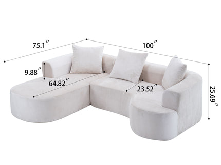 Modular Sectional Sofa With L Shape Chaise With Deep Seat