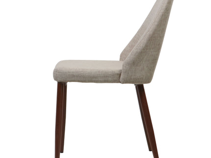 Modern Dining Chair With Iron Legs And Wood Finish
