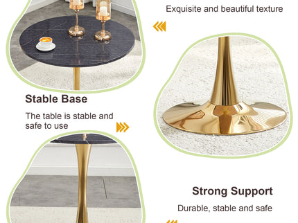 Round Dining Table & Thickened Top For Kitchen