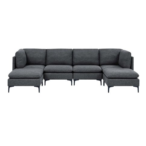 Upholstered Modular Sectional & Tall Legs