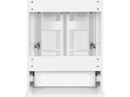 Bathroom Vanity With Sink, 1 Divided Drawer And 2 Soft Close Doors With Double Shelf