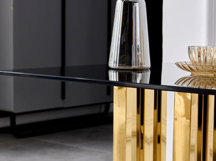 Side Table - Gray / Gold