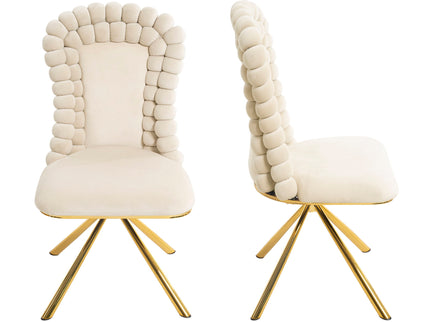 Upholstered Swivel Dining Chairs (Set of 2)